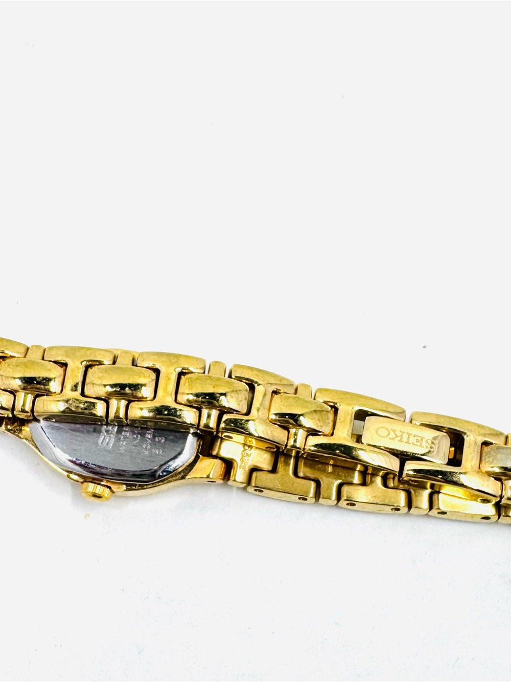 1988s SEIKO Gold Oval Bezel Vintage Watch - Picture 5 of 6